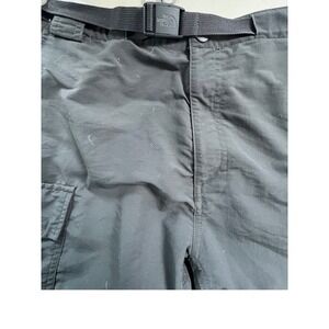 The North Face Mens Cargo Shorts Dark Gray Charcoal Hiking Outdoor Belted